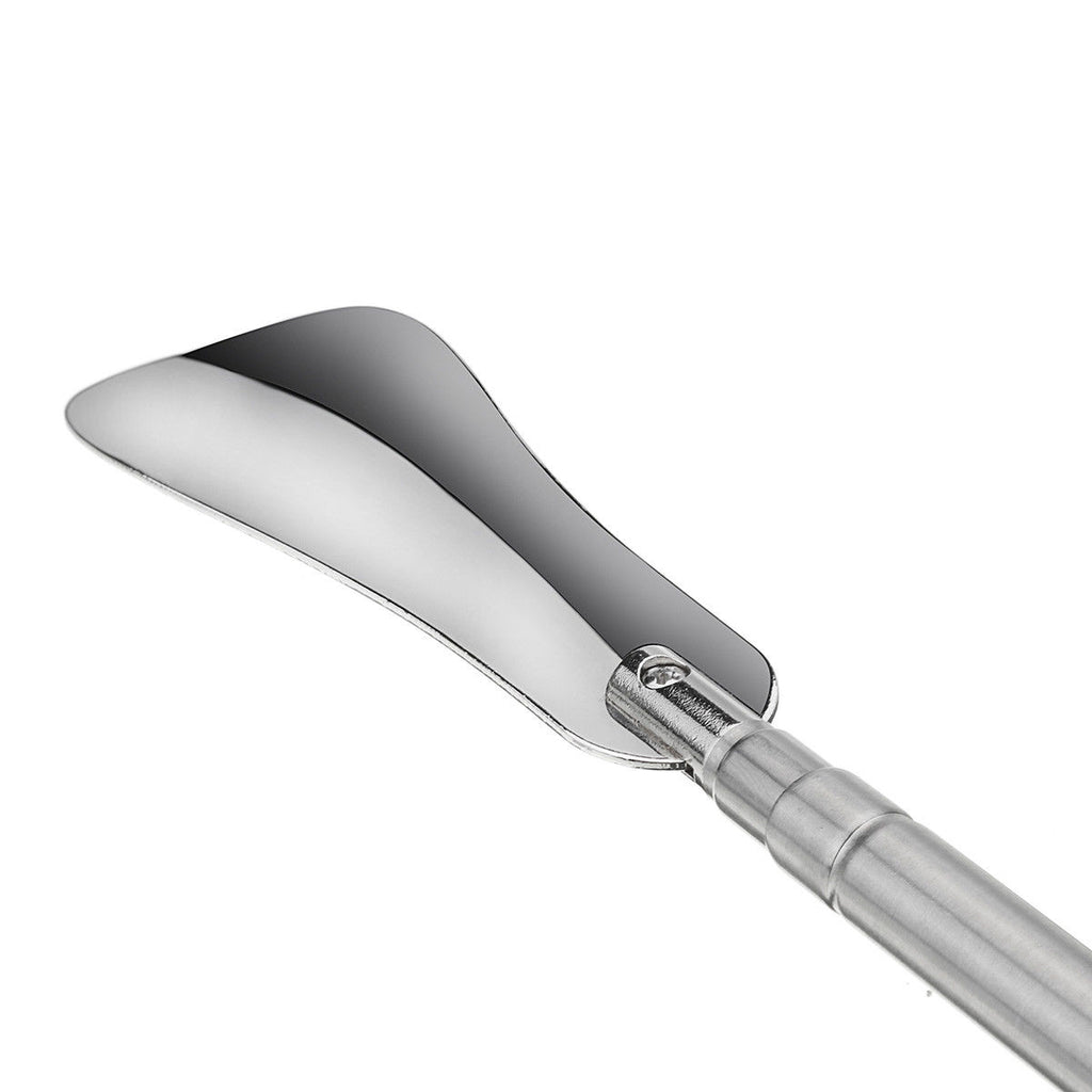 Extra Long Stainless Steel Shoe Horn with Retractable Design